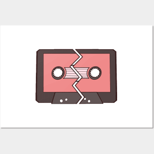 Broken Cassette Tape Posters and Art